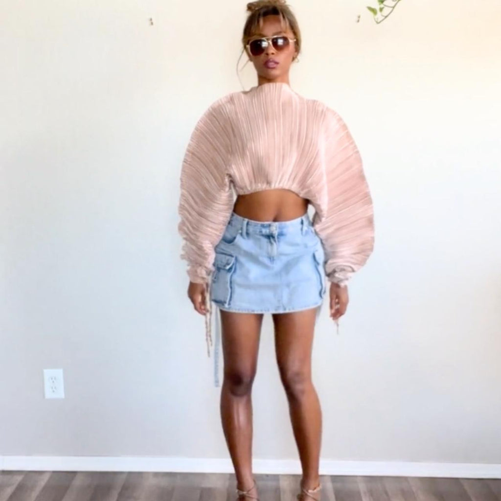 Accordion Pleated Blouse